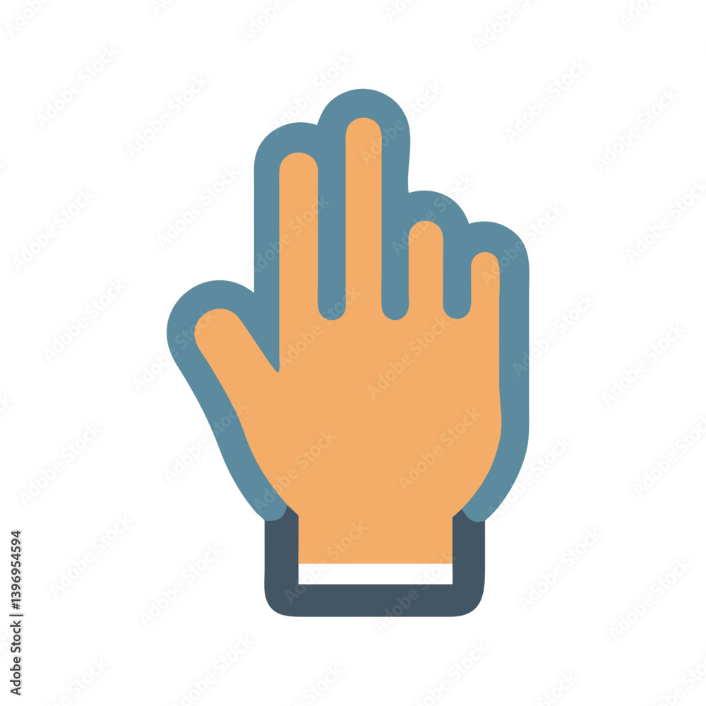 Simple Hand Icon Vector for User Interaction and Gesture Design Simple Hand Icon Vector for User Interaction and Gesture Design