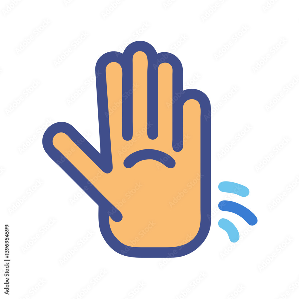 Fototapeta premium Simple Hand Icon Vector for User Interaction and Gesture Design