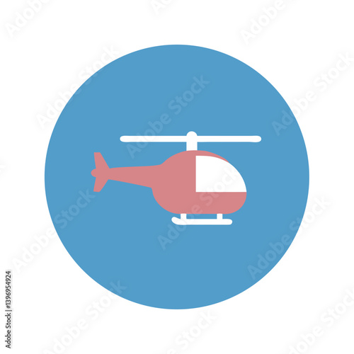 Bold Helicopter Icon Vector for Aviation and Transport Designs