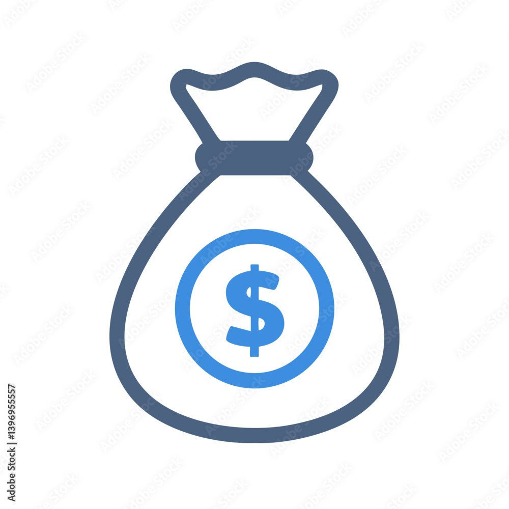 Money Bag with Dollar Icon Vector Design Money Bag with Dollar Icon Vector Design