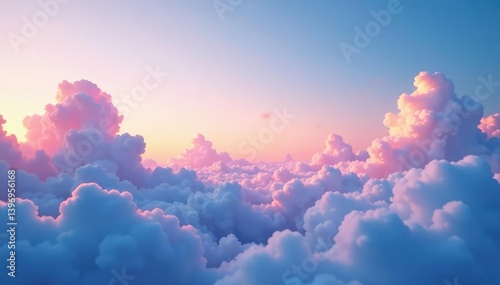 Subtle gradient sky, clouds seamlessly looping , texture, backdrop