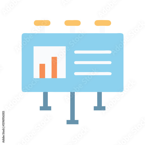 Presentation Billboard Sign Icon Vector photo