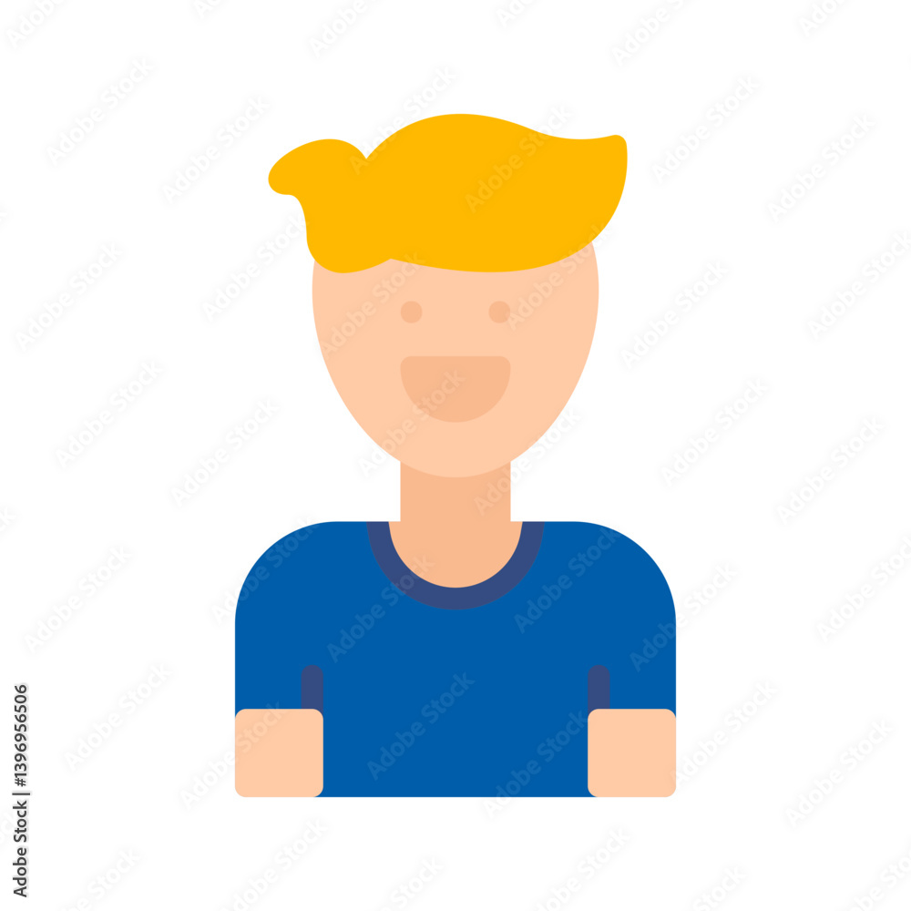 Man icon vector image. Suitable for mobile apps, web apps and print media. Man icon vector image. Suitable for mobile apps, web apps and print media.