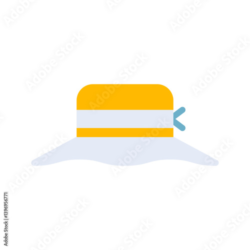 Women's Hat icon vector image. Suitable for mobile apps, web apps and print media.