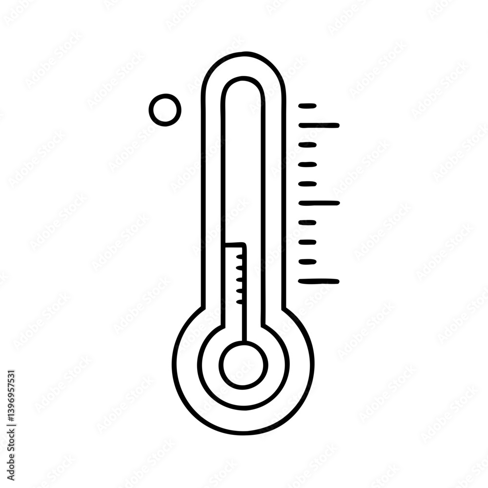 thermometer icon, thermometer line art - simple line art of thermometer, perfect for thermometer logos and icons thermometer icon, thermometer line art - simple line art of thermometer, perfect for thermometer logos and icons
