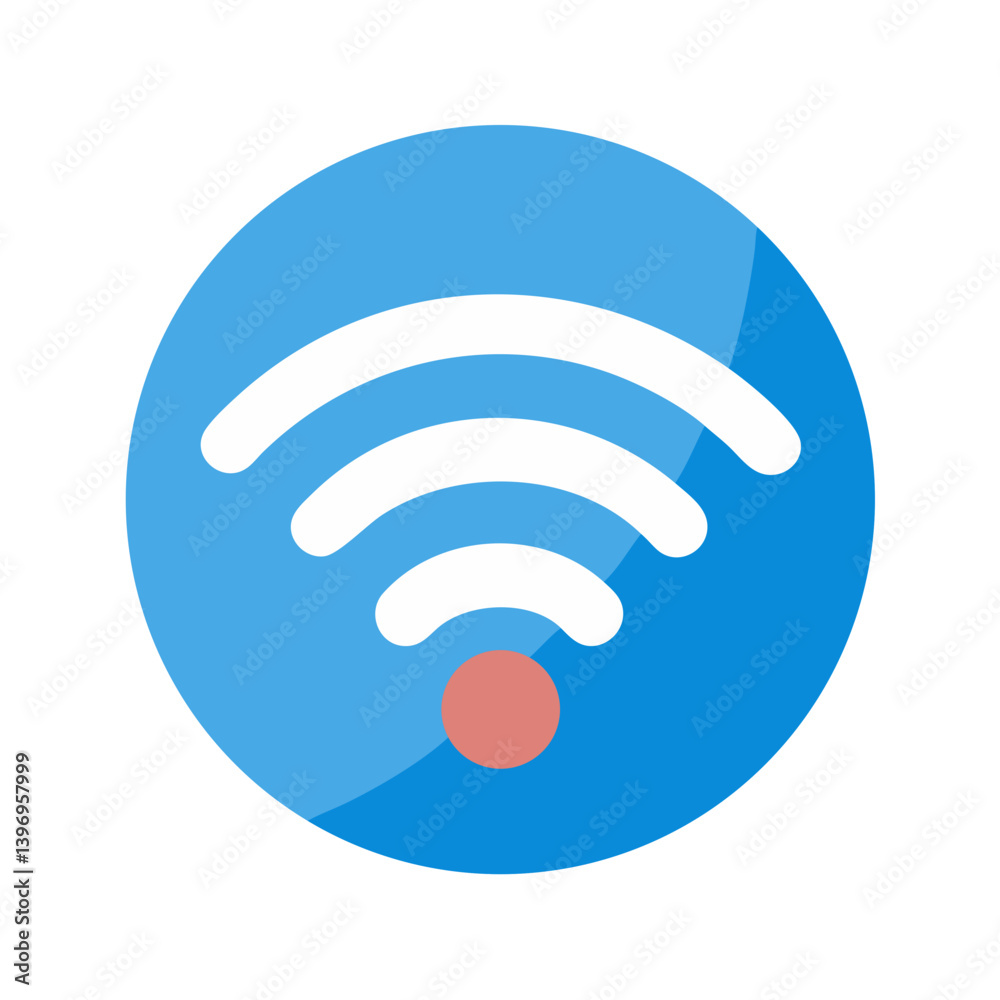 Modern WiFi Icon Vector Illustration Modern WiFi Icon Vector Illustration