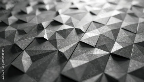 Subtle grayscale repeating triangles forming a seamless design , style, angular, motif