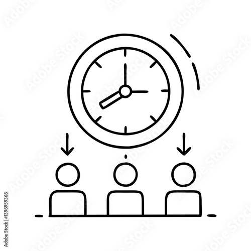 timemanagement icon, timemanagement line art - simple line art of timemanagement, perfect for timemanagement logos and icons