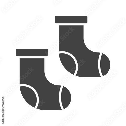 Baby Socks icon vector image. Suitable for mobile apps, web apps and print media.