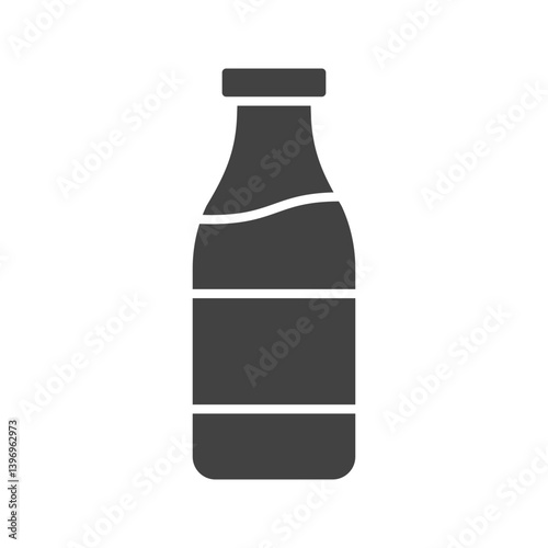 Milk Bottle II icon vector image. Suitable for mobile apps, web apps and print media.