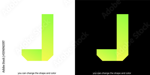 Letter Fold J logo or symbol template design
