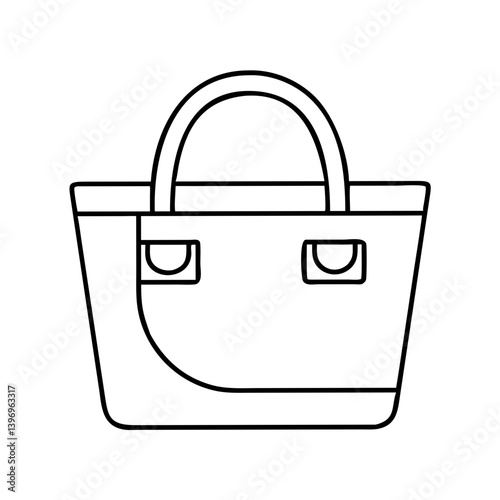 totebag icon, totebag line art - simple line art of totebag, perfect for totebag logos and icons