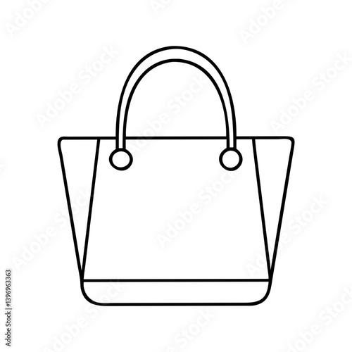 totebag icon, totebag line art - simple line art of totebag, perfect for totebag logos and icons