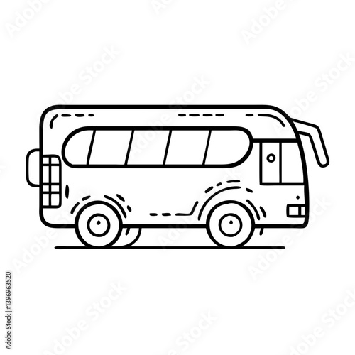 tourbus icon, tourbus line art - simple line art of tourbus, perfect for tourbus logos and icons photo