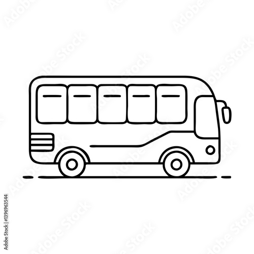 tourbus icon, tourbus line art - simple line art of tourbus, perfect for tourbus logos and icons photo