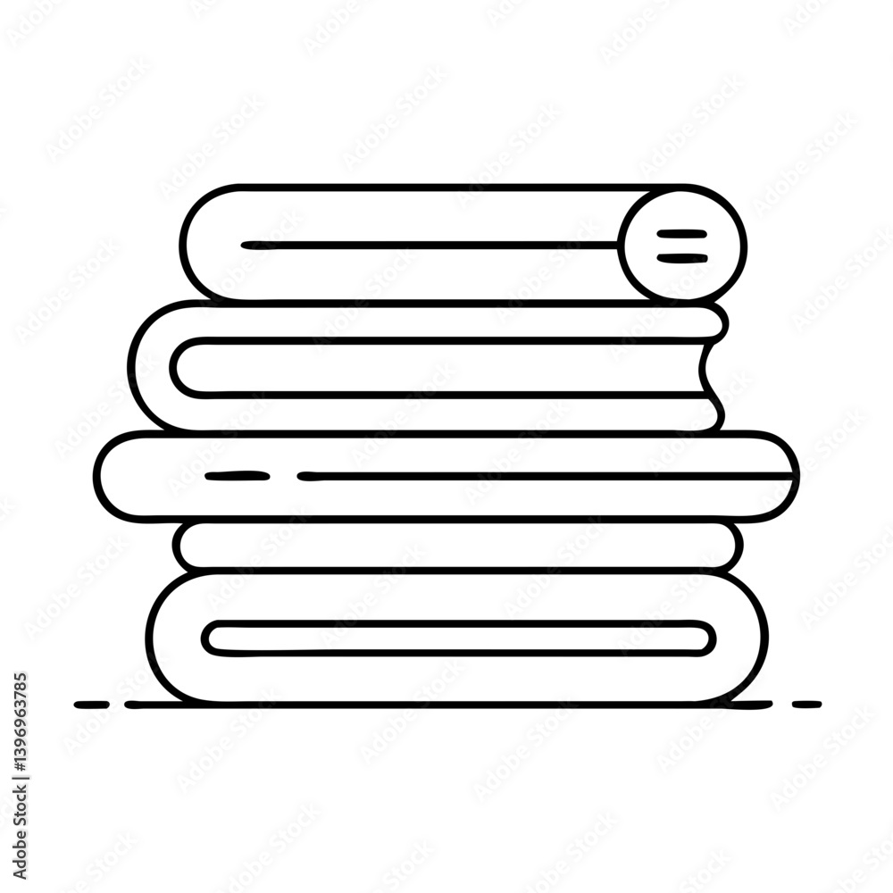 towelstack icon, towelstack line art - simple line art of towelstack, perfect for towelstack logos and icons towelstack icon, towelstack line art - simple line art of towelstack, perfect for towelstack logos and icons