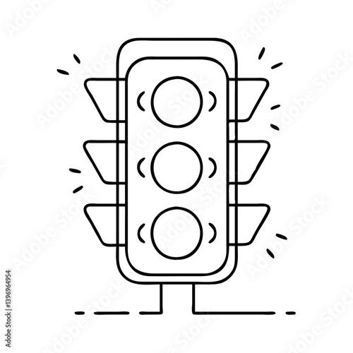 trafficlight icon, trafficlight line art - simple line art of trafficlight, perfect for trafficlight logos and icons