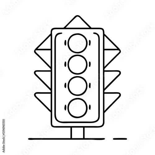trafficlight icon, trafficlight line art - simple line art of trafficlight, perfect for trafficlight logos and icons