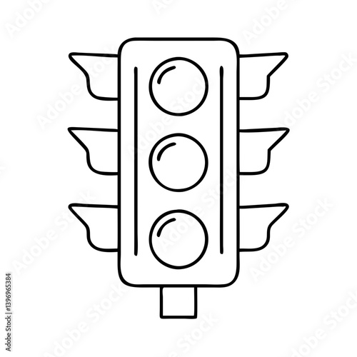 trafficlight icon, trafficlight line art - simple line art of trafficlight, perfect for trafficlight logos and icons