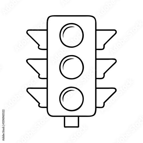 trafficlight icon, trafficlight line art - simple line art of trafficlight, perfect for trafficlight logos and icons