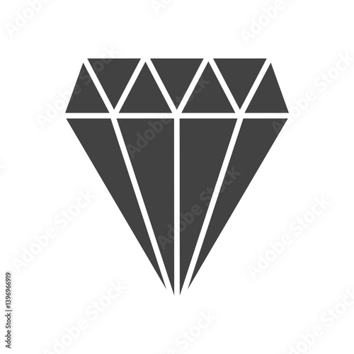 Diamond icon vector image. Suitable for mobile apps, web apps and print media.