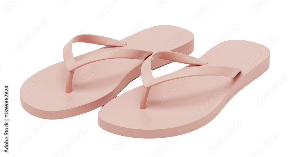 Fotografie Isolated Pink Flip Flops