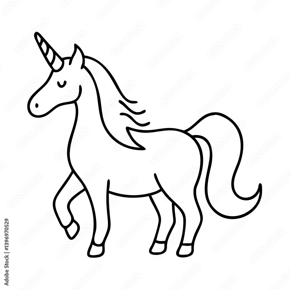 unicorn icon, unicorn line art - simple line art of unicorn, perfect for unicorn logos and icons unicorn icon, unicorn line art - simple line art of unicorn, perfect for unicorn logos and icons