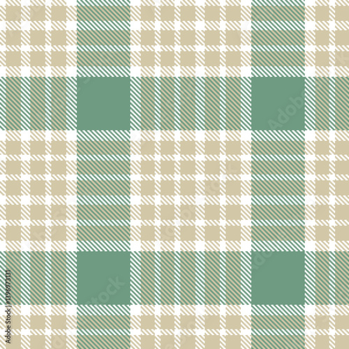 Elegant Dusky white & Vibrant putty Seamless Tartan Textile Design
