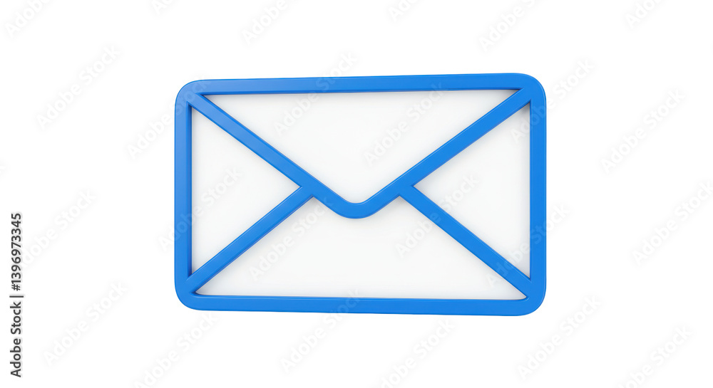 Isolated Blue Email Icon Isolated Blue Email Icon