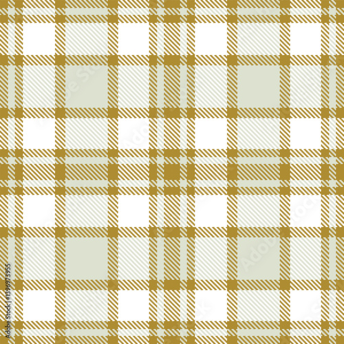 Elegant Seamless Tartan featuring Rustic yellowish brown and Fire light grey Textile Design