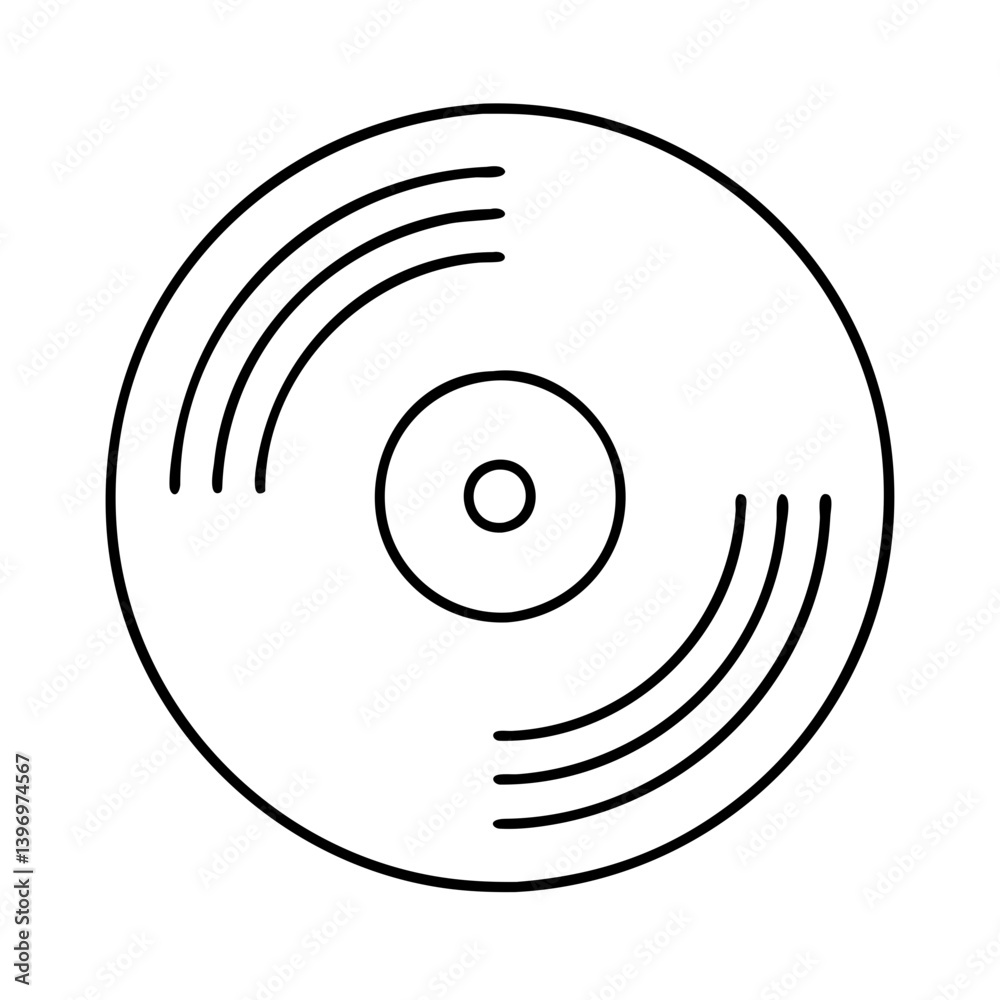 vinylrecord icon, vinylrecord line art - simple line art of vinylrecord, perfect for vinylrecord logos and icons vinylrecord icon, vinylrecord line art - simple line art of vinylrecord, perfect for vinylrecord logos and icons