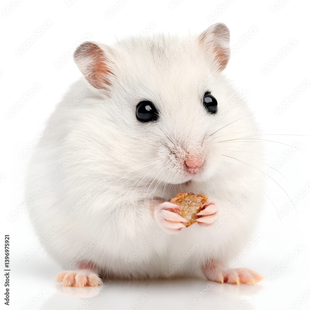 hamster on white background
