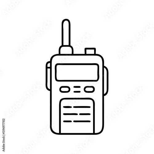 walkietalkie icon, walkietalkie line art - simple line art of walkietalkie, perfect for walkietalkie logos and icons