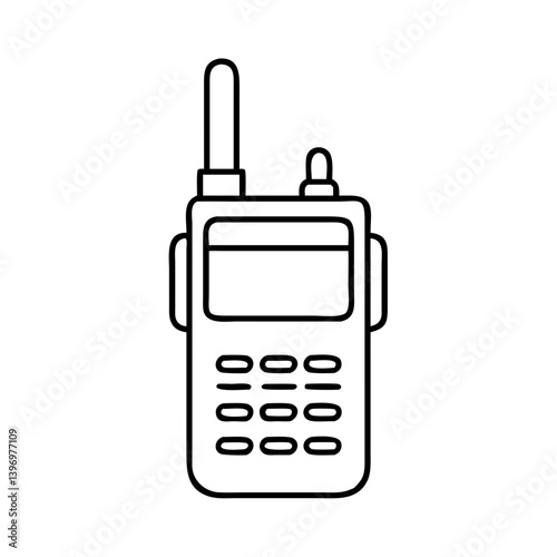 walkietalkie icon, walkietalkie line art - simple line art of walkietalkie, perfect for walkietalkie logos and icons
