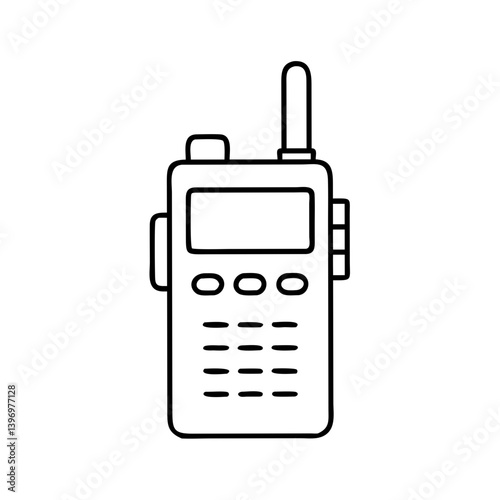 walkietalkie icon, walkietalkie line art - simple line art of walkietalkie, perfect for walkietalkie logos and icons