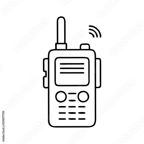 walkietalkie icon, walkietalkie line art - simple line art of walkietalkie, perfect for walkietalkie logos and icons