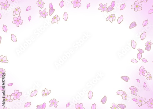Cherry Blossom Petal Frame photo