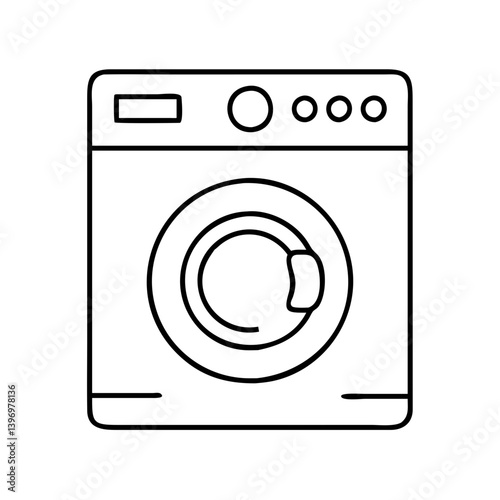 washingmachine icon, washingmachine line art - simple line art of washingmachine, perfect for washingmachine logos and icons