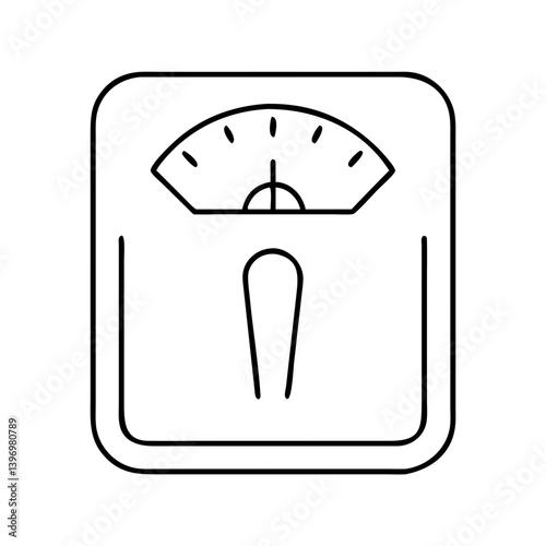 weightscale icon, weightscale line art - simple line art of weightscale, perfect for weightscale logos and icons photo