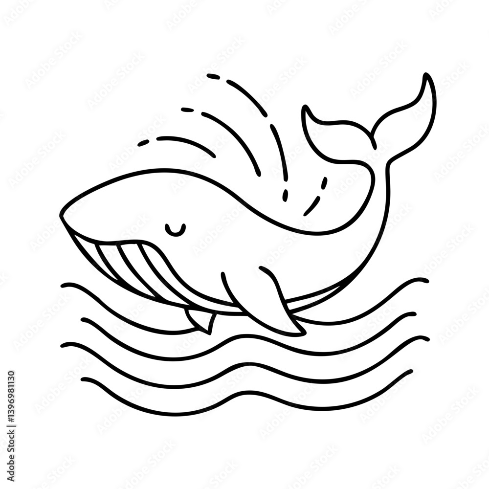 whale icon, whale line art - simple line art of whale, perfect for whale logos and icons whale icon, whale line art - simple line art of whale, perfect for whale logos and icons