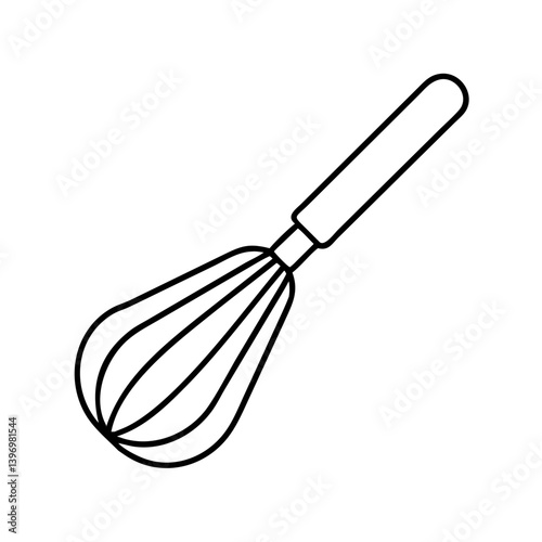 whisk icon, whisk line art - simple line art of whisk, perfect for whisk logos and icons