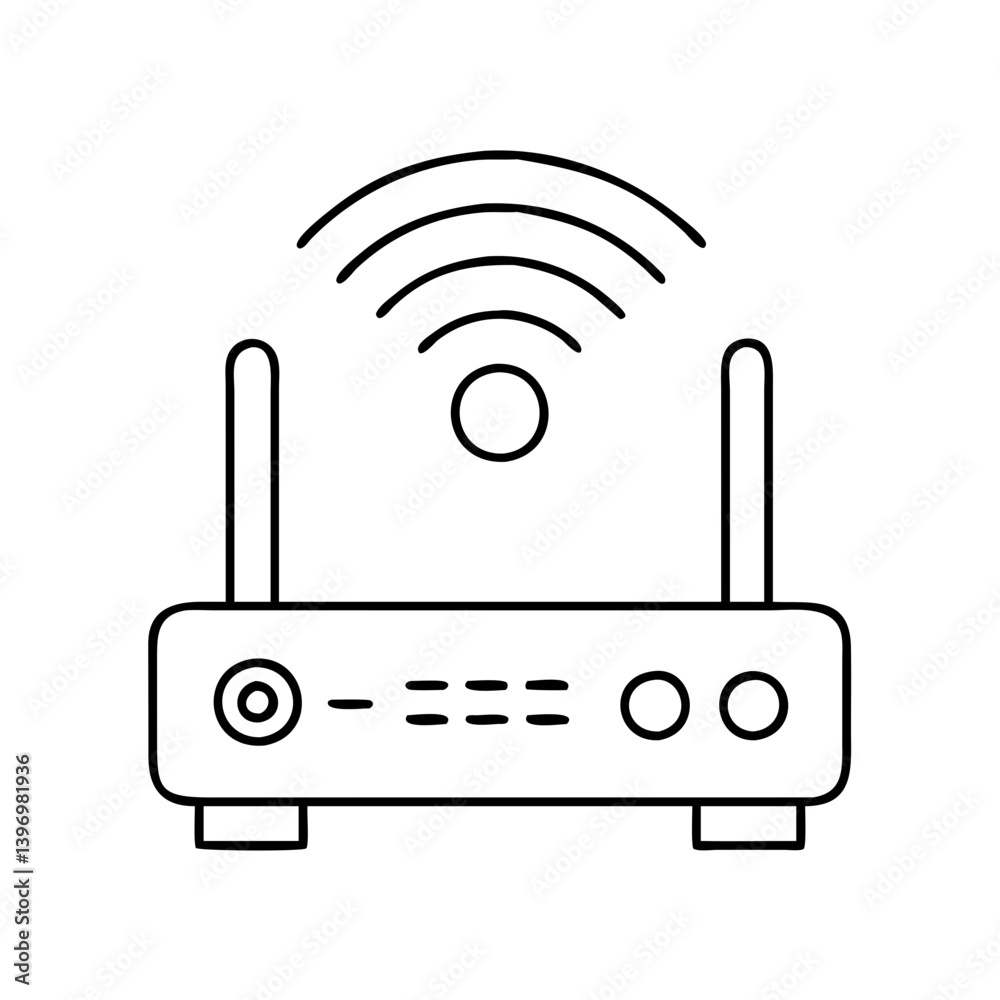 wifirouter icon, wifirouter line art - simple line art of wifirouter, perfect for wifirouter logos and icons wifirouter icon, wifirouter line art - simple line art of wifirouter, perfect for wifirouter logos and icons