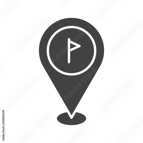 Marked Destination icon vector image. Suitable for mobile apps, web apps and print media.