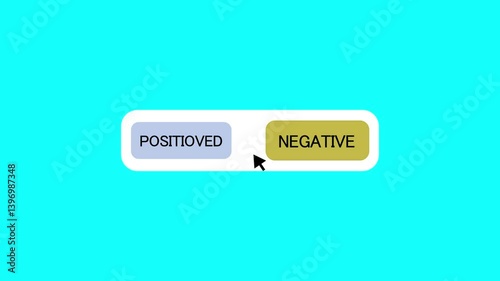 A digital cursor hovers over a button on a Blue background animation
