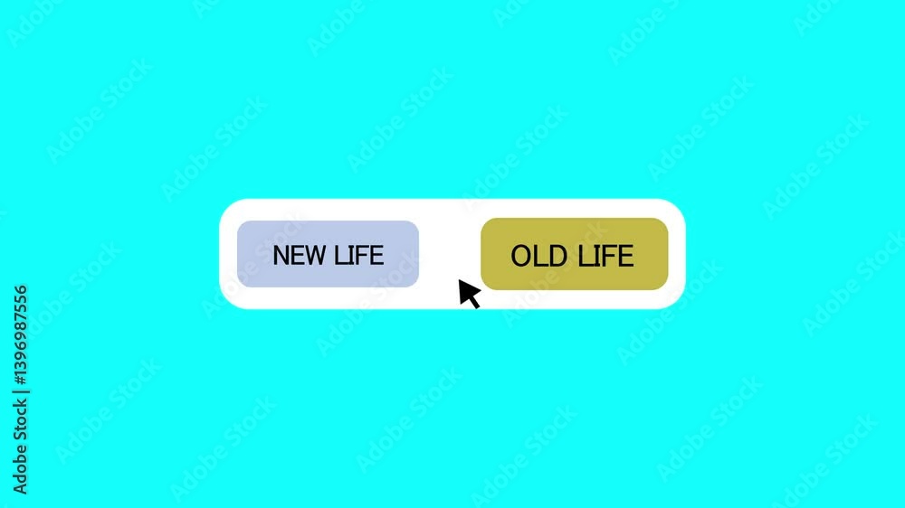 A digital cursor hovers over a button on a Blue background animation A digital cursor hovers over a button on a Blue background animation