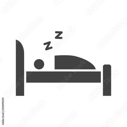 Sleeping icon vector image. Suitable for mobile apps, web apps and print media.