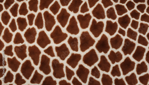 Tapeta i tekstura skóry, sierści żyrafy (Giraffa camelopardalis) © Michał Kiełpiński