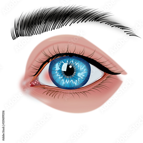 vector blue eye