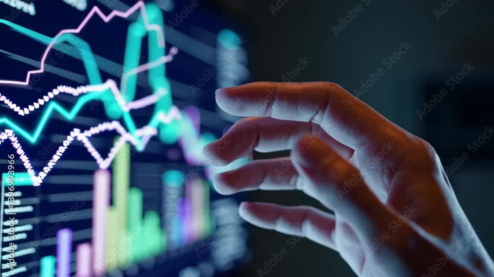Interactive data analysis with dynamic hand gestures on digital graphs