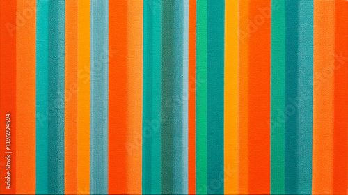 Vibrant Stripes In Contrasting Orange And Turquoise Emanate Energy And Style In A Captivating Design